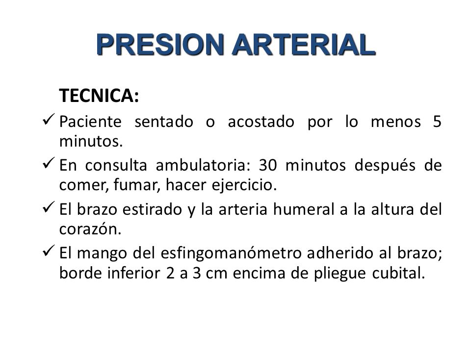 Tomar la presión arterial acostada o sentada Tomar la presión arterial acostada o sentada